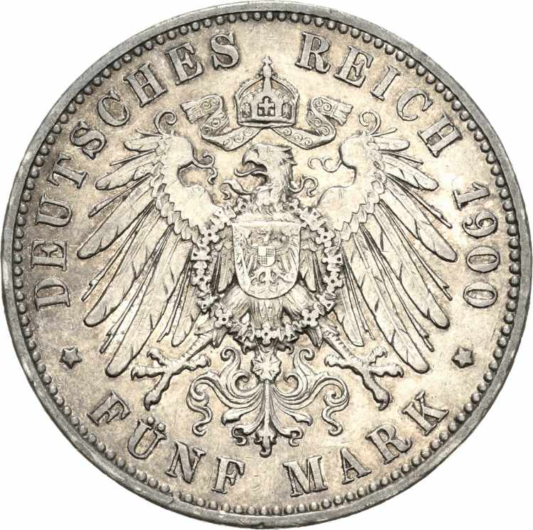 SachsenAlbert 1873-1902 5 Mark ... 