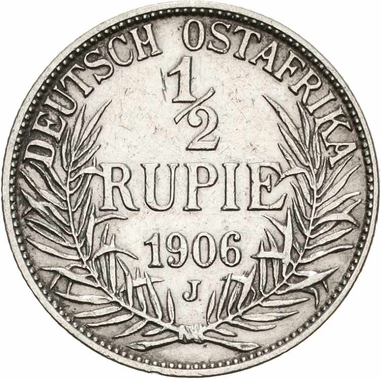 Deutsch-Ostafrika 1/2 Rupie 1906 J ... 