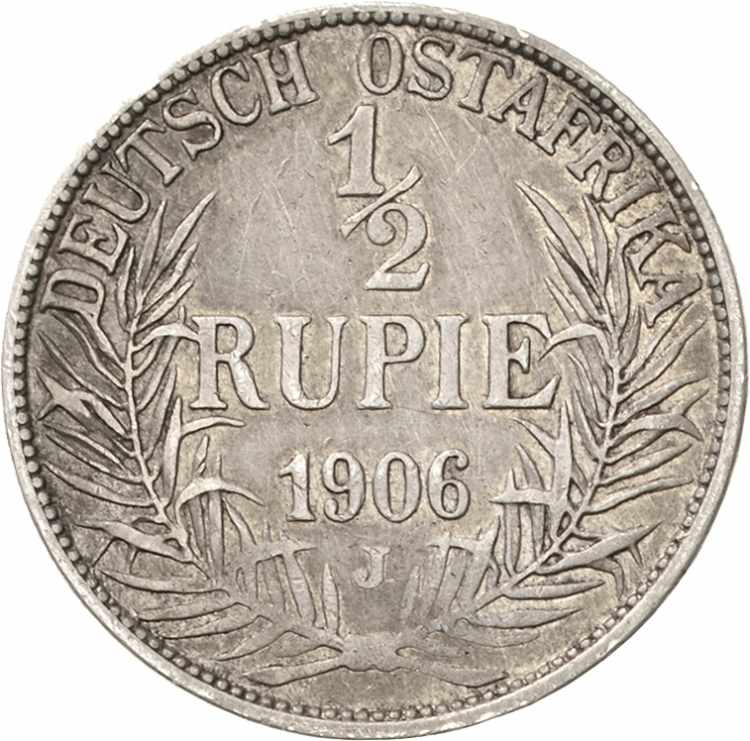 Deutsch-Ostafrika 1/2 Rupie 1906 J ... 