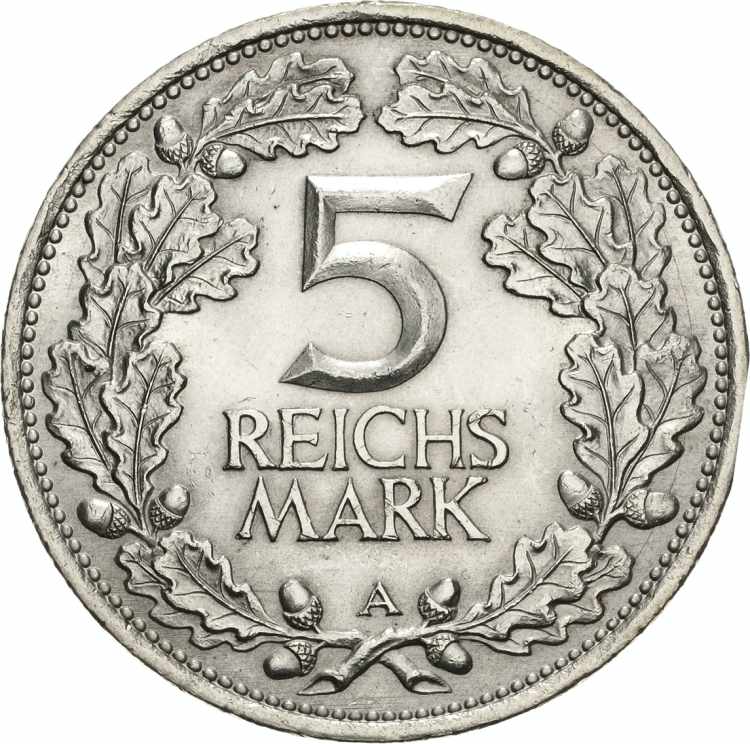  5 Reichsmark 1925 A Rheinlande  ... 