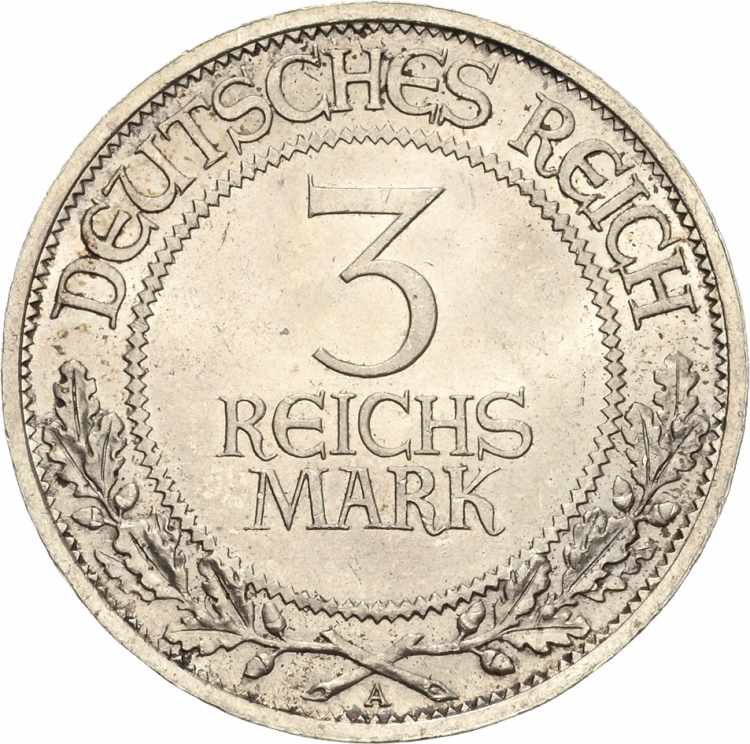  3 Reichsmark 1926 A Lübeck  ... 