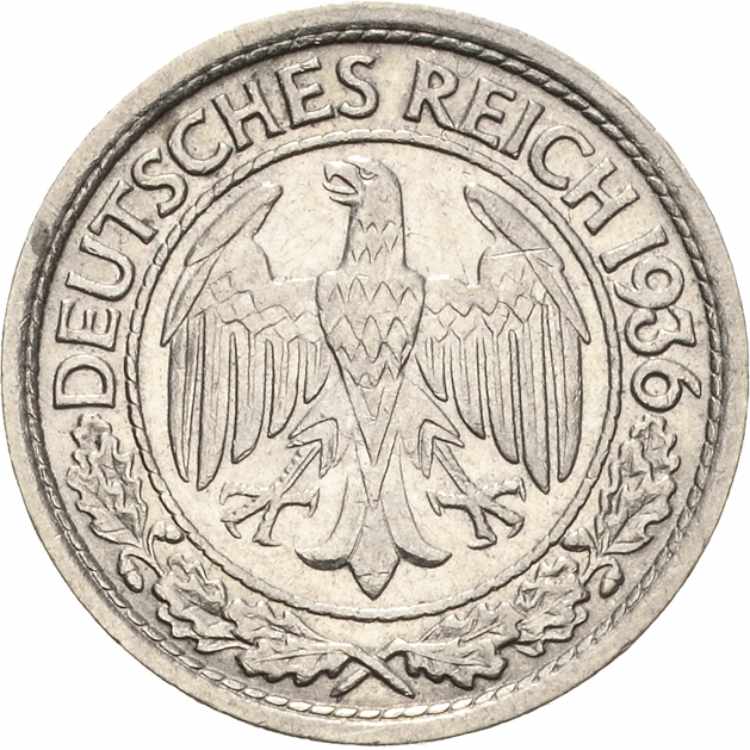  50 Reichspfennig 1936 J  Jaeger ... 
