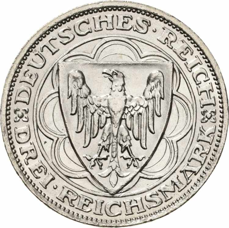  3 Reichsmark 1927 A Bremerhaven  ... 