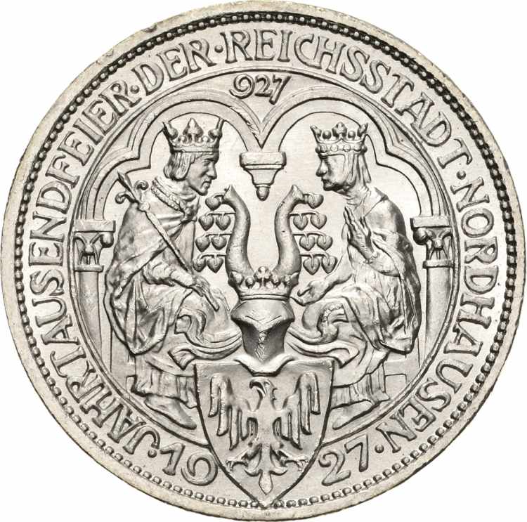  3 Reichsmark 1927 A Nordhausen  ... 