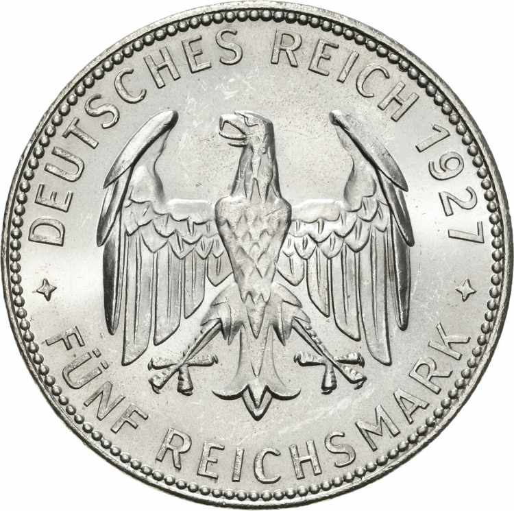  5 Reichsmark 1927 F Tübingen  ... 