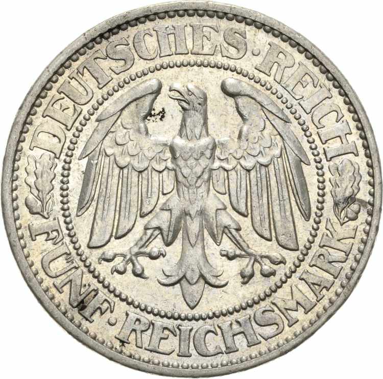  5 Reichsmark 1928 G Eichbaum  ... 