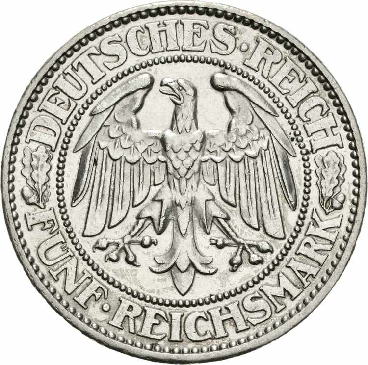  5 Reichsmark 1930 A Eichbaum  ... 