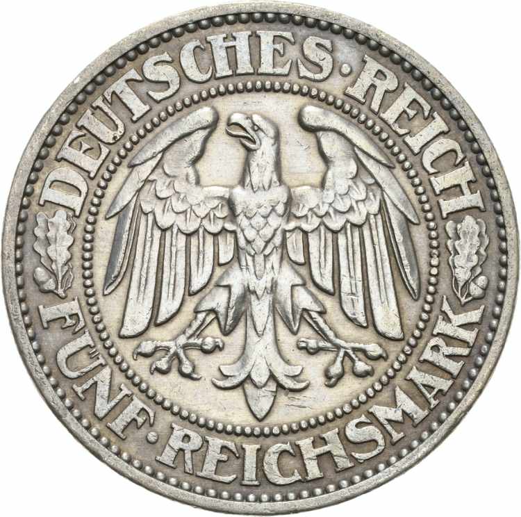  5 Reichsmark 1932 A Eichbaum  ... 