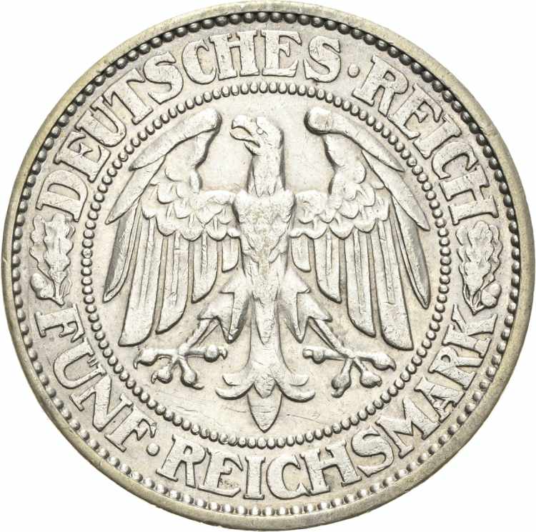  5 Reichsmark 1932 J Eichbaum  ... 