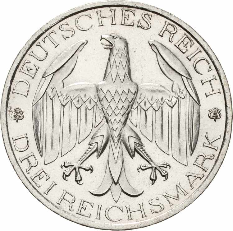  3 Reichsmark 1929 A Waldeck  ... 