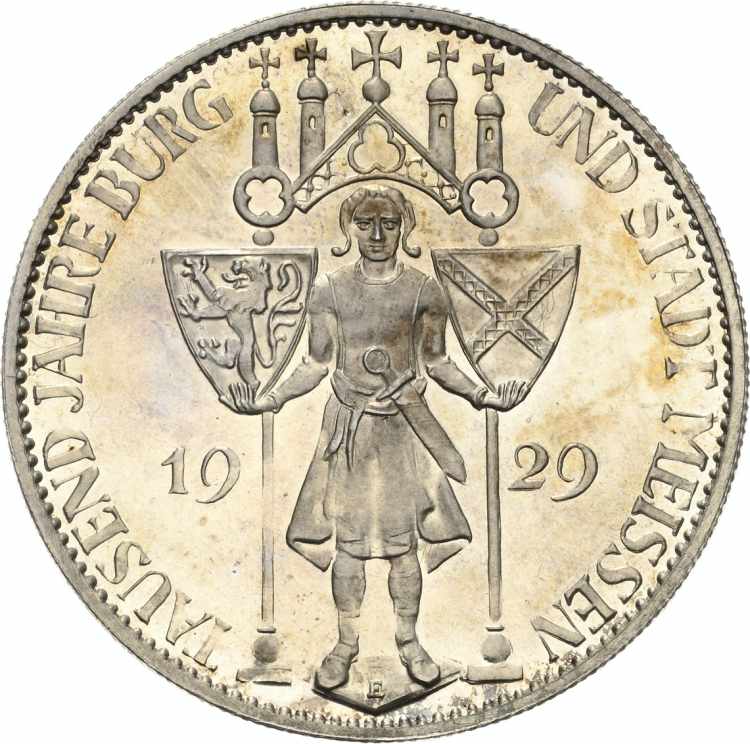  5 Reichsmark 1929 E Meißen  ... 