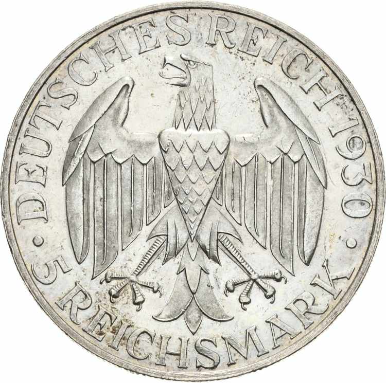  5 Reichsmark 1930 G Zeppelin  ... 