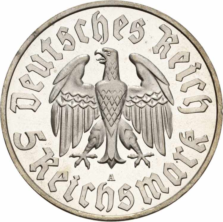  5 Reichsmark 1933 A Luther  ... 