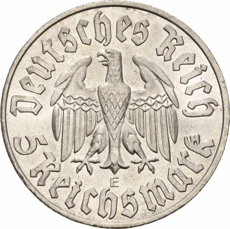  5 Reichsmark 1933 E Luther  ... 