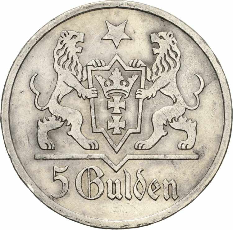 5 Gulden 1927.  Jaeger D 9 ... 