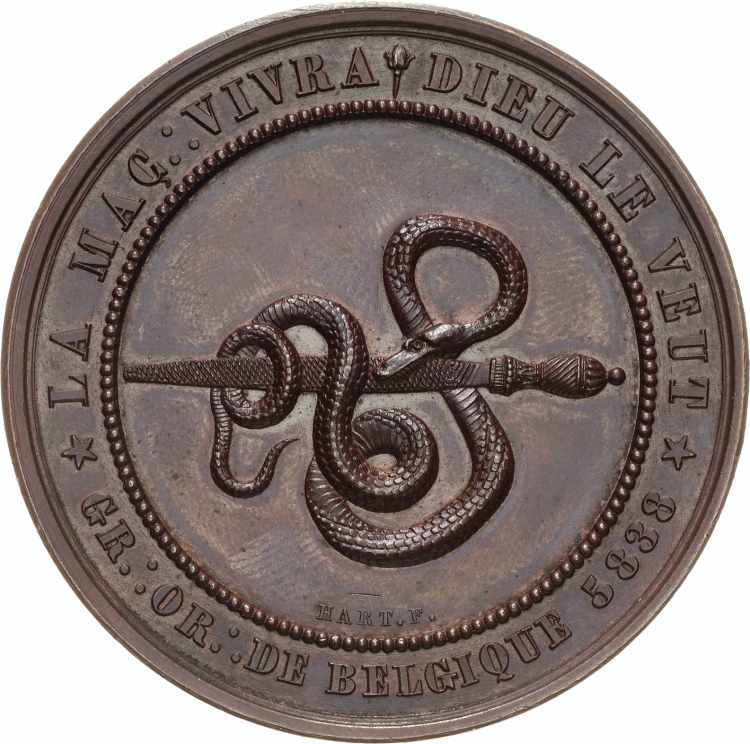 Freimaurer Bronzemedaille 1838 ... 