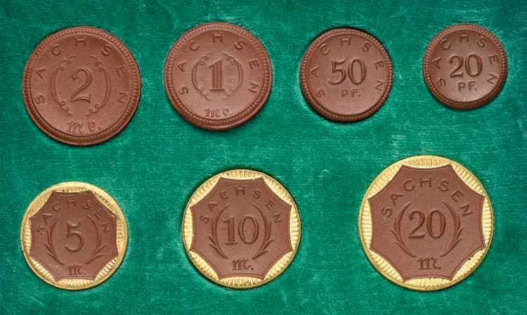 Porzellanmünzen 20 und 50 ... 