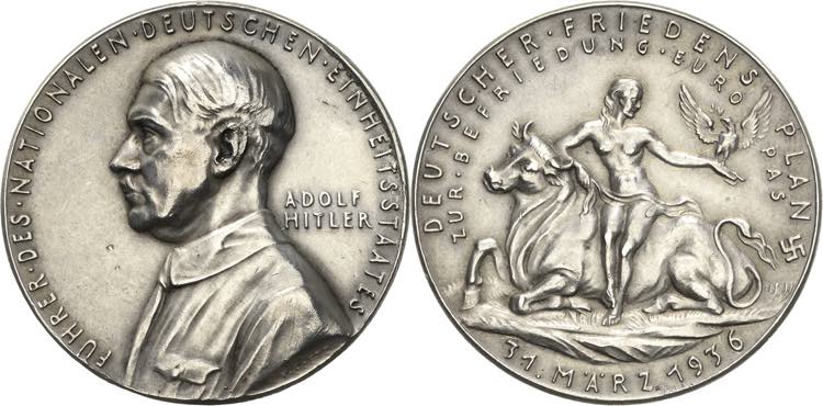 Drittes Reich  Silbermedaille 1936 ... 