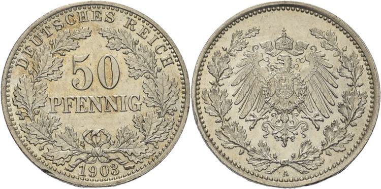 Kleinmünzen50 Pfennig 1903 A  ... 