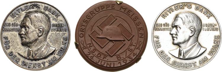 Drittes Reich  Lot-3 Stück 1934 ... 