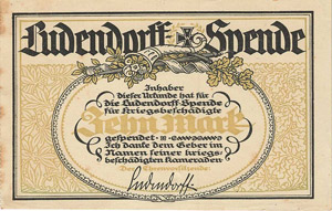 Spendenscheine Ludendorff-Spende ... 