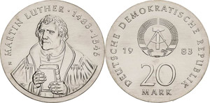 Gedenkmünzen  20 Mark 1983. ... 