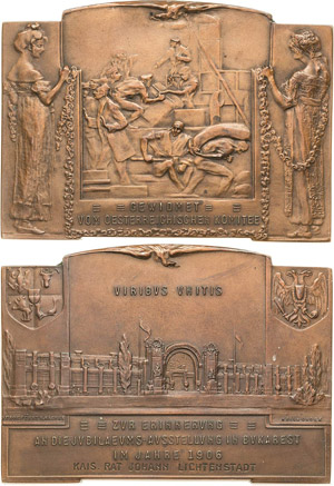 Rumänien  Bronzeplakette 1906 (R. ... 