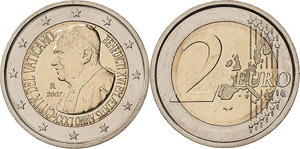 Vatikan Lot-6 Stück 2 Euro - 2007 ... 