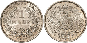 Kleinmünzen  1 Mark 1902 E  ... 