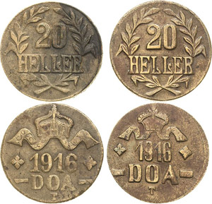 Tabora  20 Heller 1916 T Messing - ... 