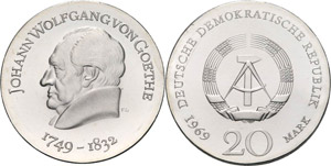 Gedenkmünzen  20 Mark 1969. ... 