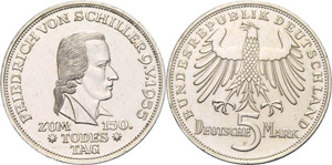 Gedenkmünzen  5 DM 1955 F ... 