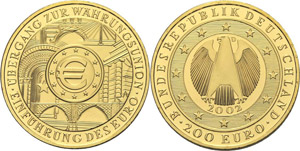 Gedenkmünzen  200 Euro 2002 D ... 