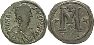  Anastasius I. 491-518 40 Nummi ... 