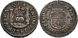 Mexiko Philipp V. 1700-1746 1/2 ... 