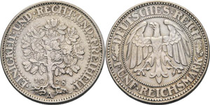 Gedenkausgaben  5 Reichsmark 1928 ... 