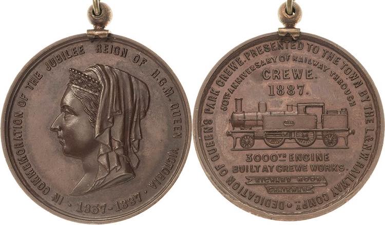 Eisenbahnen  Bronzemedaille 1887. ... 