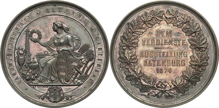 Altenburg  Silbermedaille 1874 ... 