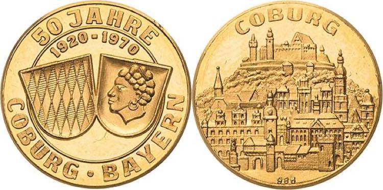 Coburg  Goldmedaille 1970. 50 ... 