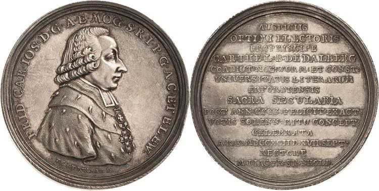 Erfurt-Stadt  Silbermedaille 1792 ... 