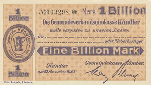 Sachsen Kändler 1 Billion Mark ... 