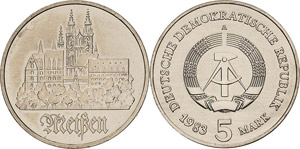 Kursmünzen  5 Mark 1983. Meißen  ... 