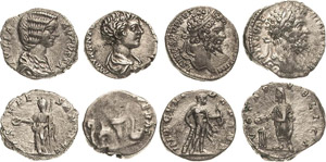 Römische Münzen Lot-4 Stück ... 