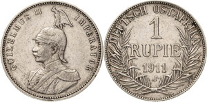 Deutsch Ostafrika  1 Rupie 1911 J  ... 