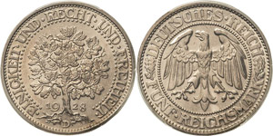 Gedenkausgaben  5 Reichsmark 1928 ... 