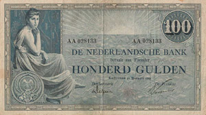 Ausland Niederlande 100 Gulden ... 