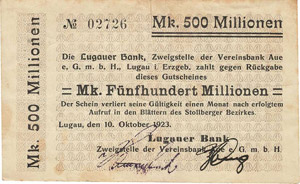 Sachsen Lugau 1 Million Mark ... 