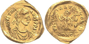  Justinianus I. 527-565 Tremissis ... 