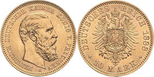 Preußen Friedrich III. 1888 10 ... 