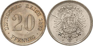 Kleinmünzen  20 Pfennig 1873 F  ... 